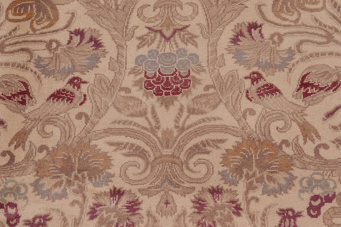 handmade Transitional Sayra Beige Red Hand Knotted RECTANGLE 100% WOOL area rug 8x10