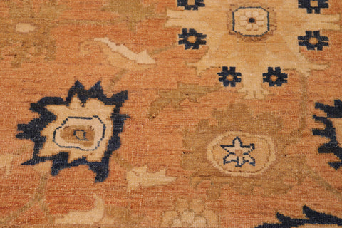 handmade Traditional Kafkaz Orange Lt. Green Hand Knotted RECTANGLE 100% WOOL area rug 8x10