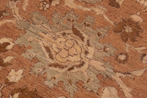 handmade Traditional Kafkaz Lt. Brown Lt. Green Hand Knotted RECTANGLE 100% WOOL area rug 8x10