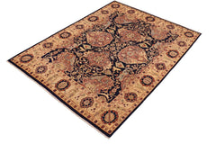 handmade Traditional Kafkaz Blue Tan Hand Knotted RECTANGLE 100% WOOL area rug 8 x 10