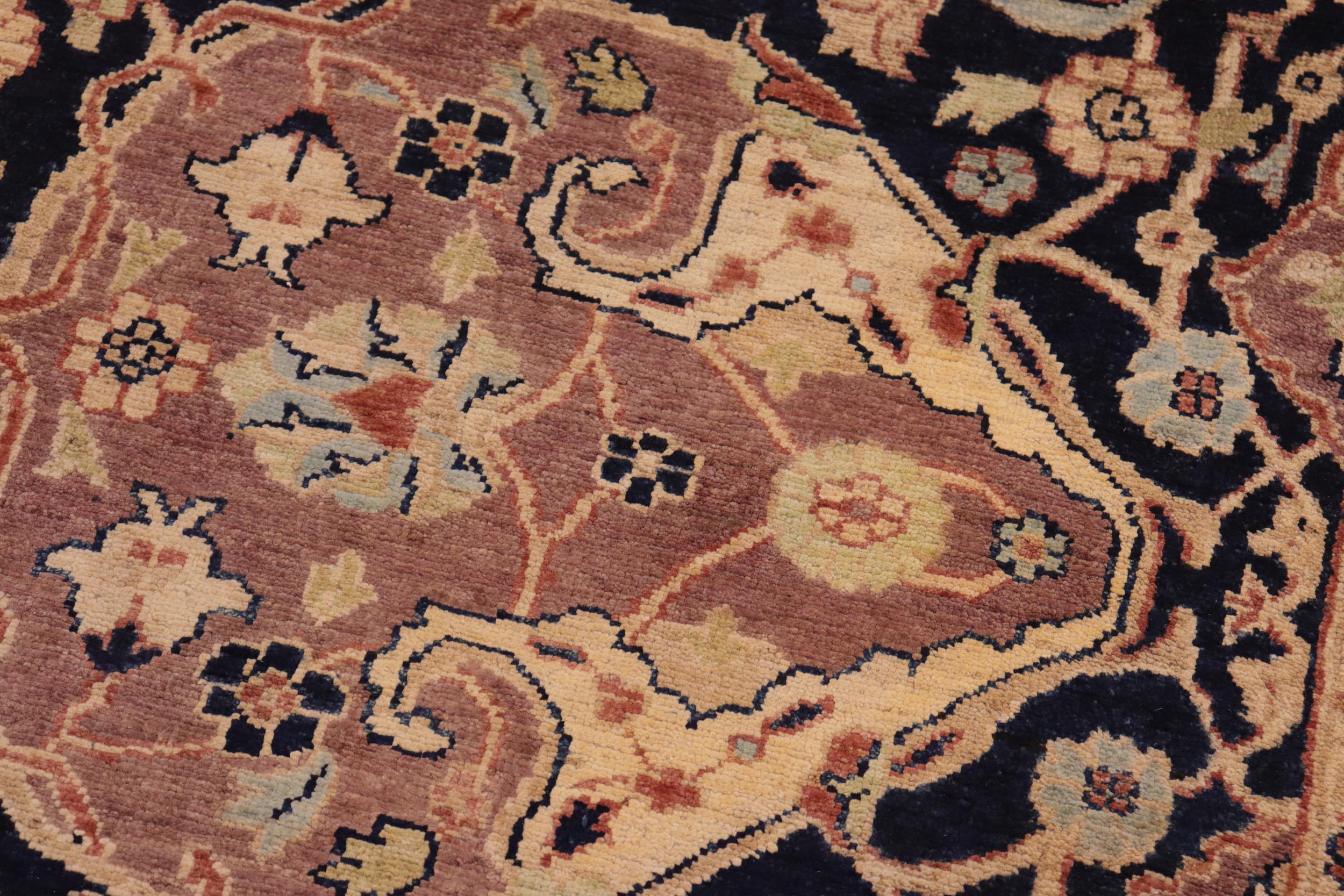handmade Traditional Kafkaz Blue Tan Hand Knotted RECTANGLE 100% WOOL area rug 8x10