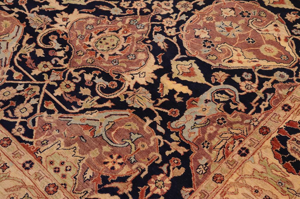 handmade Traditional Kafkaz Blue Tan Hand Knotted RECTANGLE 100% WOOL area rug 8 x 10