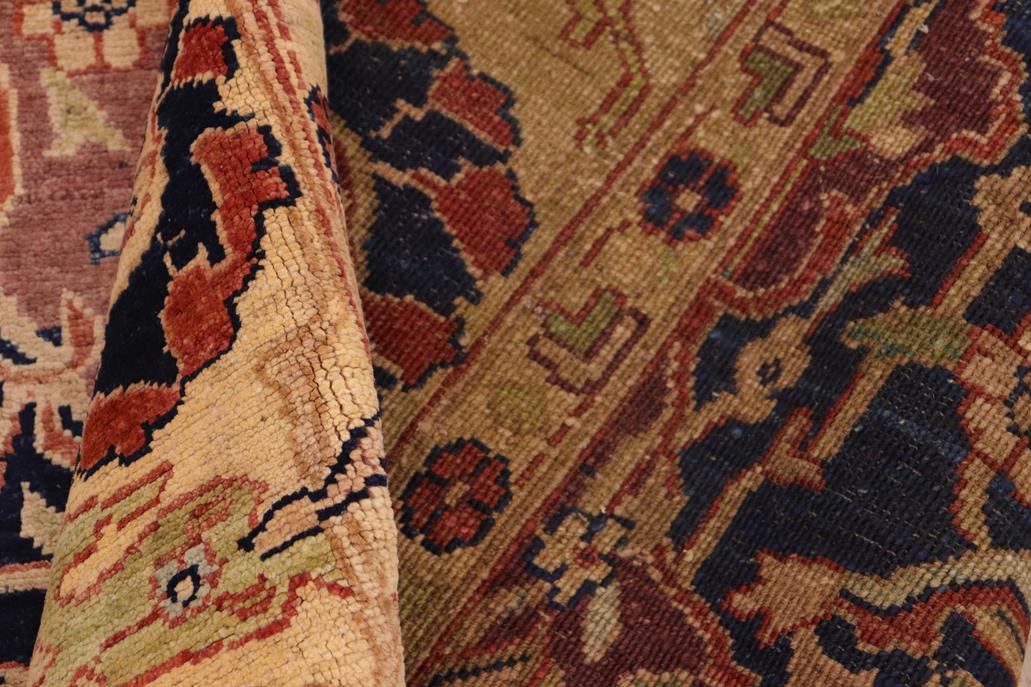 handmade Traditional Kafkaz Blue Tan Hand Knotted RECTANGLE 100% WOOL area rug 8 x 10