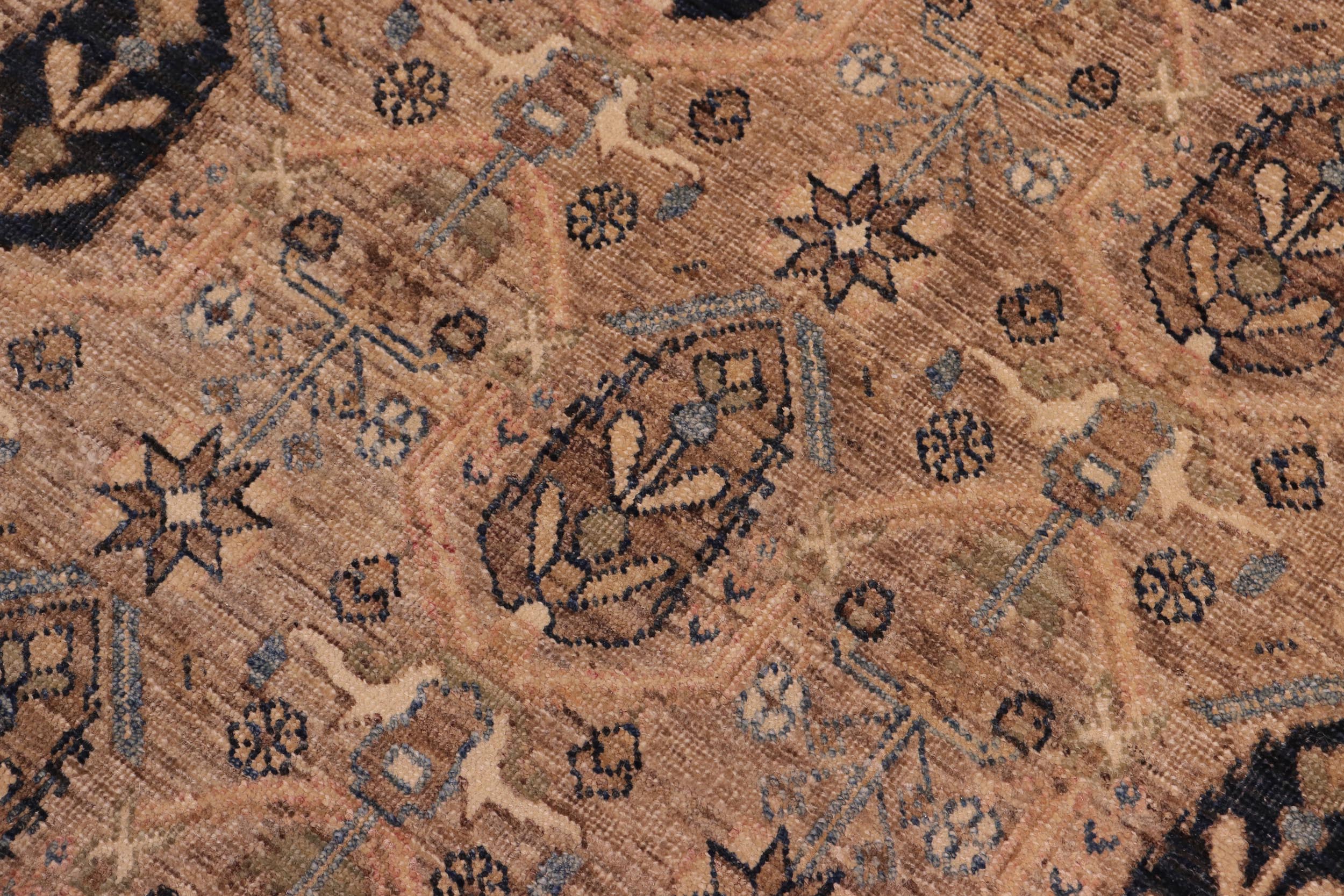 handmade Transitional Kafkaz Tan Lt. Green Hand Knotted RECTANGLE 100% WOOL area rug 8' x 10'