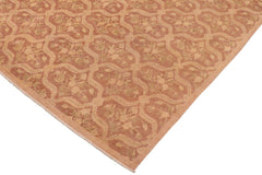 handmade Transitional Kafkaz Brown Tan Hand Knotted RECTANGLE 100% WOOL area rug 8 x 10