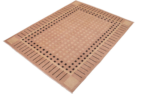 handmade Modern Kafkaz Rose Multi Hand Knotted RECTANGLE 100% WOOL area rug 8' x 10'