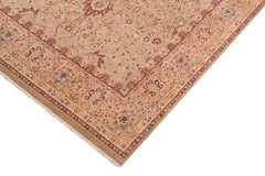 Antique Kashan Karyl Taupe/Tan Wool Rug - 8'1'' x 10'3''