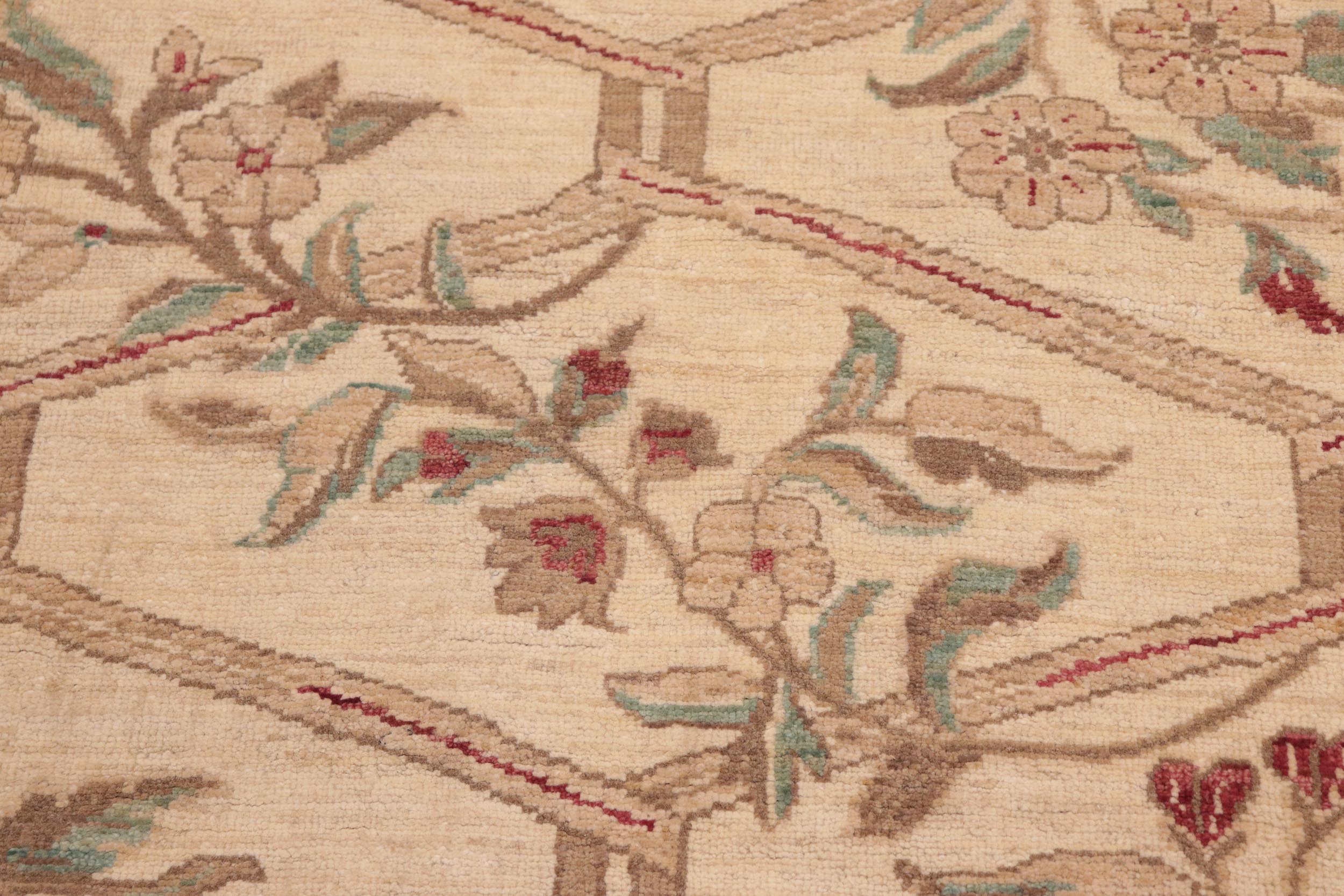 handmade Transitional Kafkaz Beige Wine Red Hand Knotted RECTANGLE 100% WOOL area rug 8' x 10'