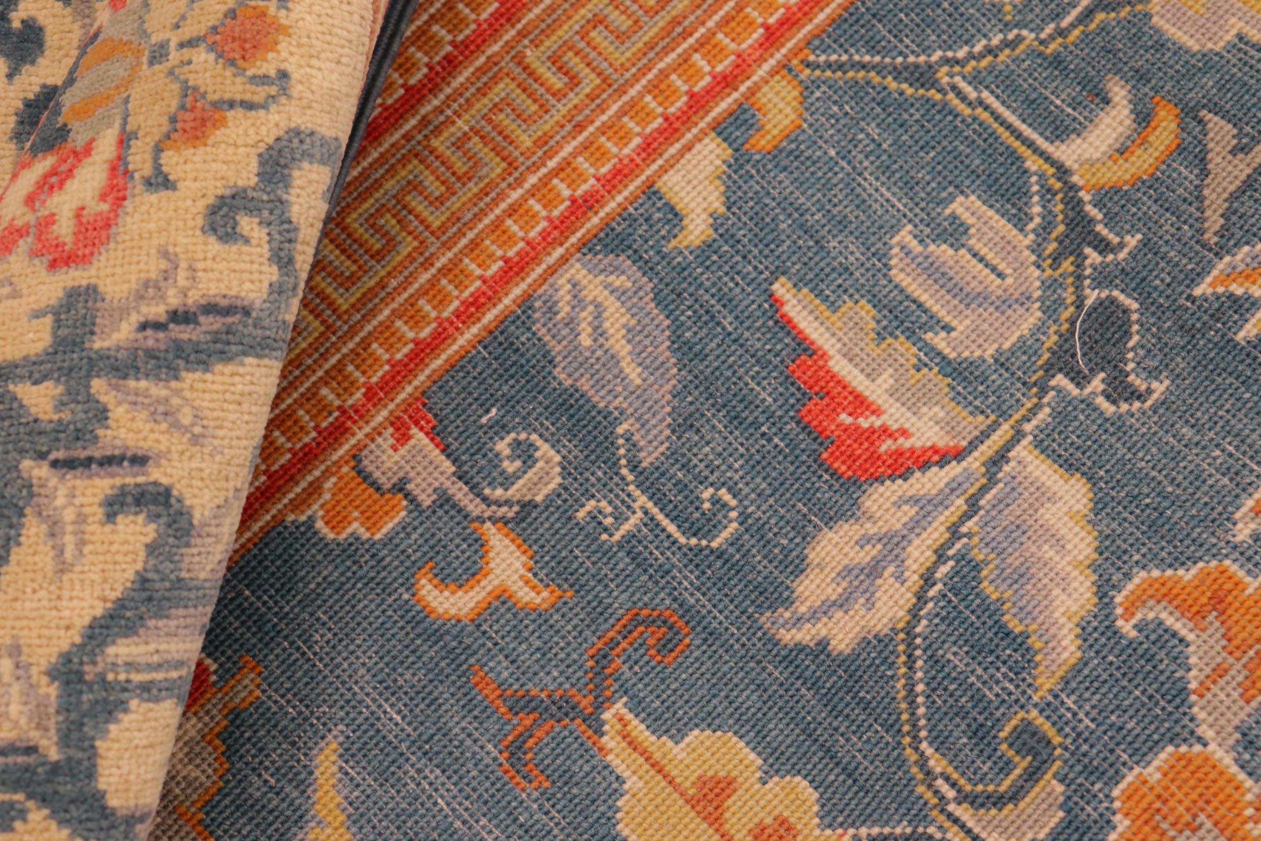 handmade Traditional Kafkaz Green Teal Hand Knotted RECTANGLE 100% WOOL area rug 8x10