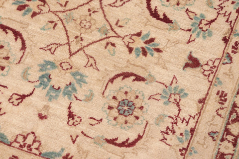 handmade Transitional Kafkaz Beige Green Hand Knotted RECTANGLE 100% WOOL area rug 8' x 10'