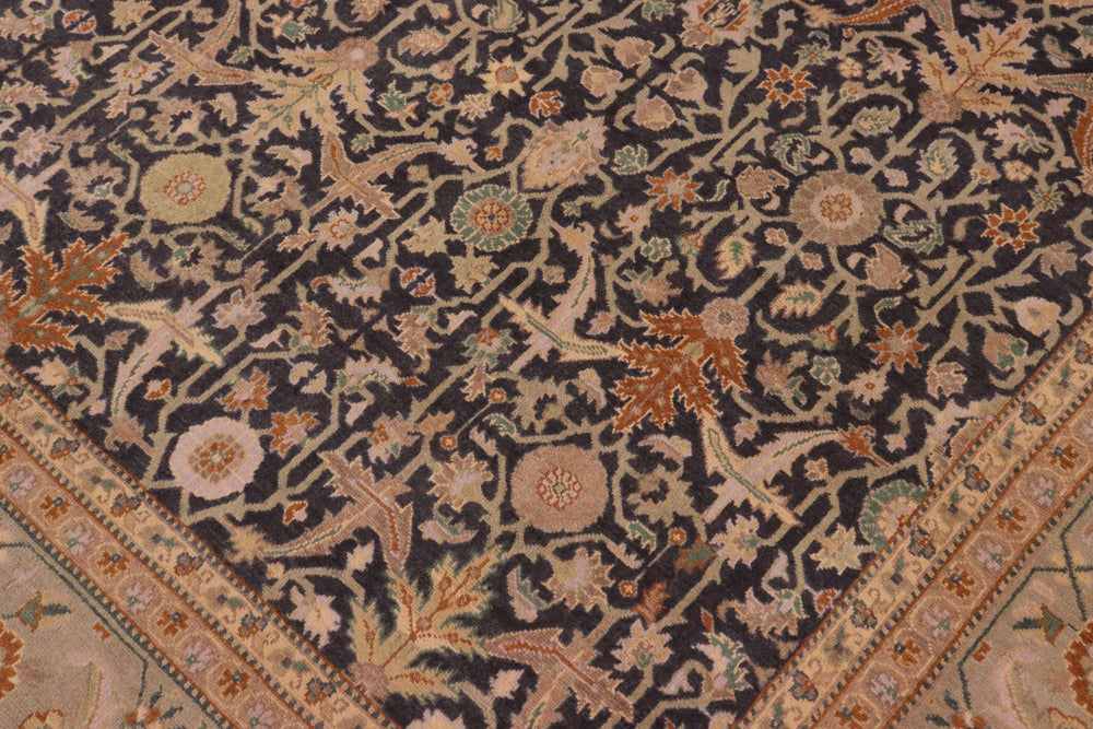 handmade Transitional Kafkaz Charcoal Lt. Gray Hand Knotted RECTANGLE 100% WOOL area rug 8x10