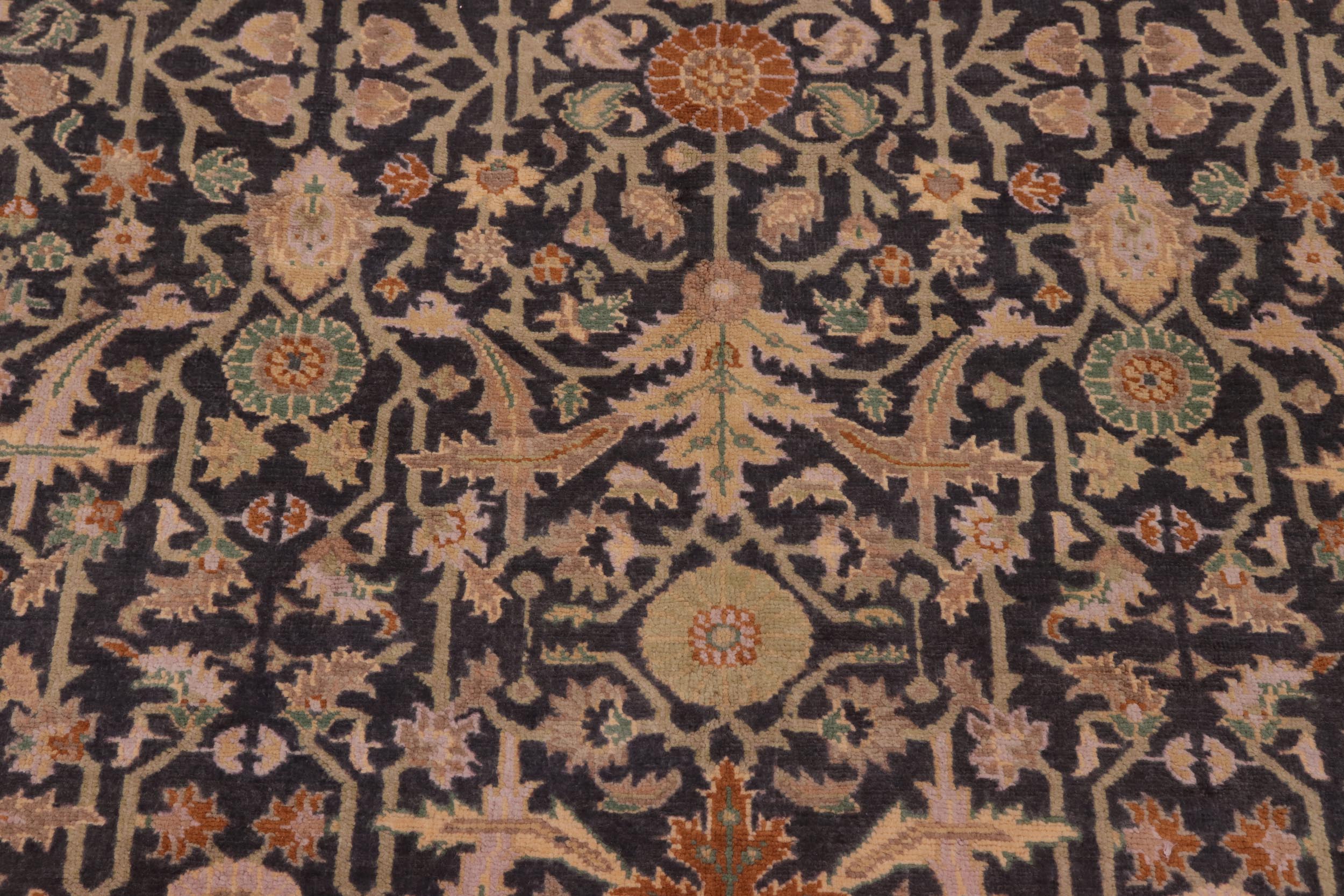 handmade Transitional Kafkaz Charcoal Lt. Gray Hand Knotted RECTANGLE 100% WOOL area rug 8x10