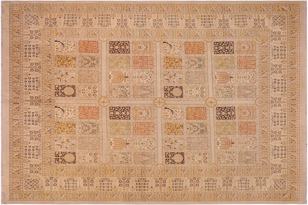 handmade Transitional Design Lt. Gray Lt. Gray Hand Knotted RECTANGLE 100% WOOL area rug 8' x 10'