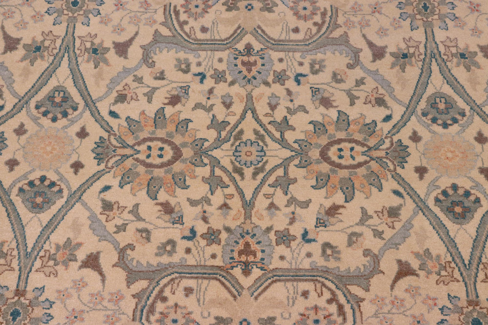 handmade Traditional Kafkaz Beige Green Hand Knotted RECTANGLE 100% WOOL area rug 8x10