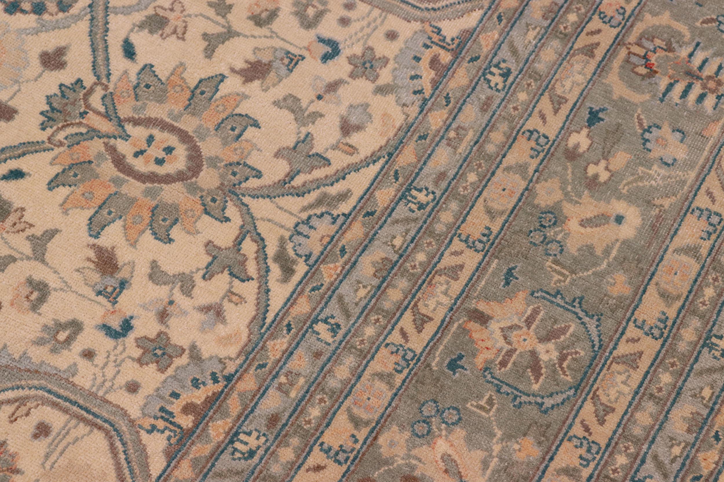 handmade Traditional Kafkaz Beige Green Hand Knotted RECTANGLE 100% WOOL area rug 8x10