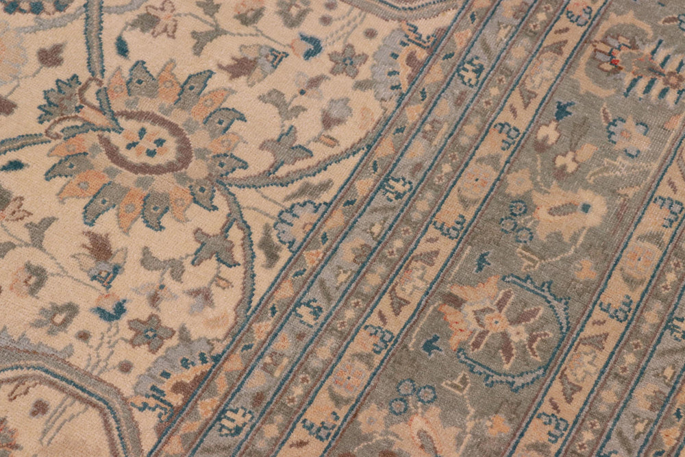 handmade Traditional Kafkaz Beige Green Hand Knotted RECTANGLE 100% WOOL area rug 8x10