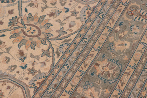 handmade Traditional Kafkaz Beige Green Hand Knotted RECTANGLE 100% WOOL area rug 8x10