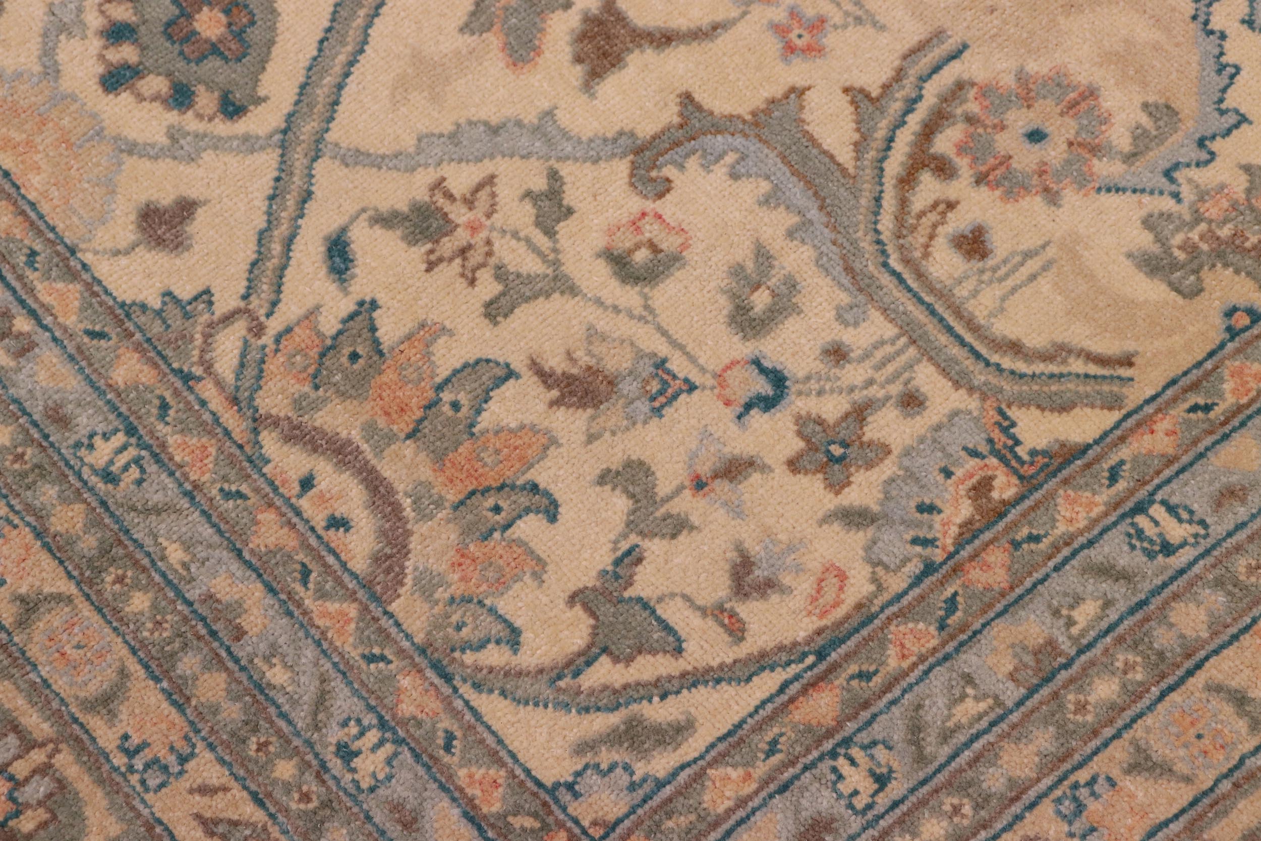 handmade Traditional Kafkaz Beige Green Hand Knotted RECTANGLE 100% WOOL area rug 8x10