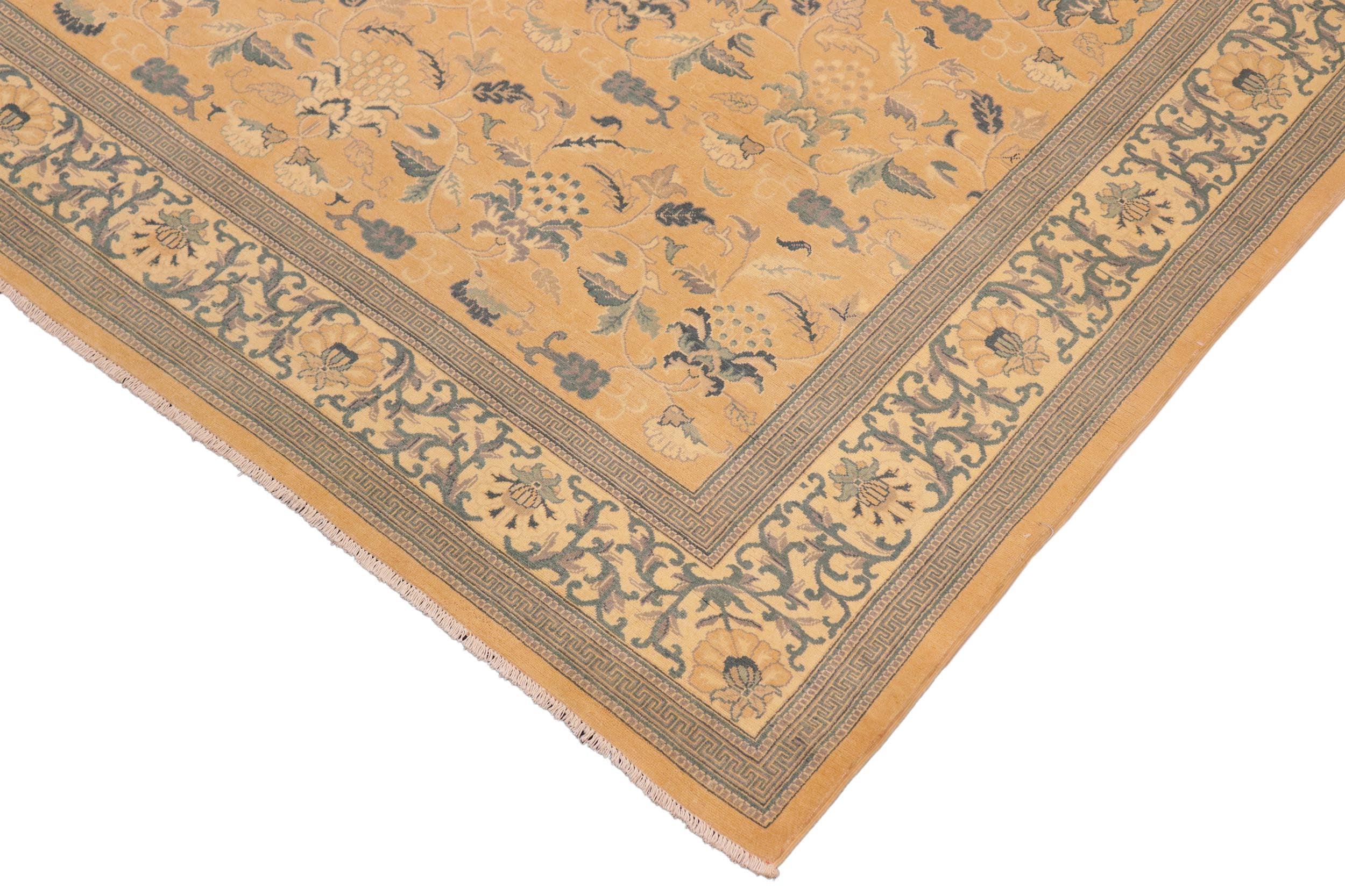 handmade Traditional Kafkaz Lt. Orange Beige Hand Knotted RECTANGLE 100% WOOL area rug 8x10