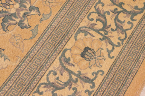 handmade Traditional Kafkaz Lt. Orange Beige Hand Knotted RECTANGLE 100% WOOL area rug 8x10