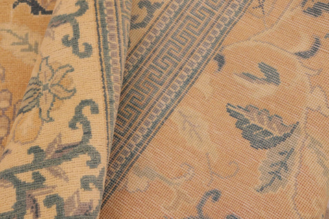 handmade Traditional Kafkaz Lt. Orange Beige Hand Knotted RECTANGLE 100% WOOL area rug 8x10