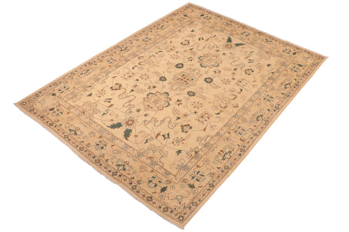 handmade Traditional Kafkaz Tan Green Hand Knotted RECTANGLE 100% WOOL area rug 8x10