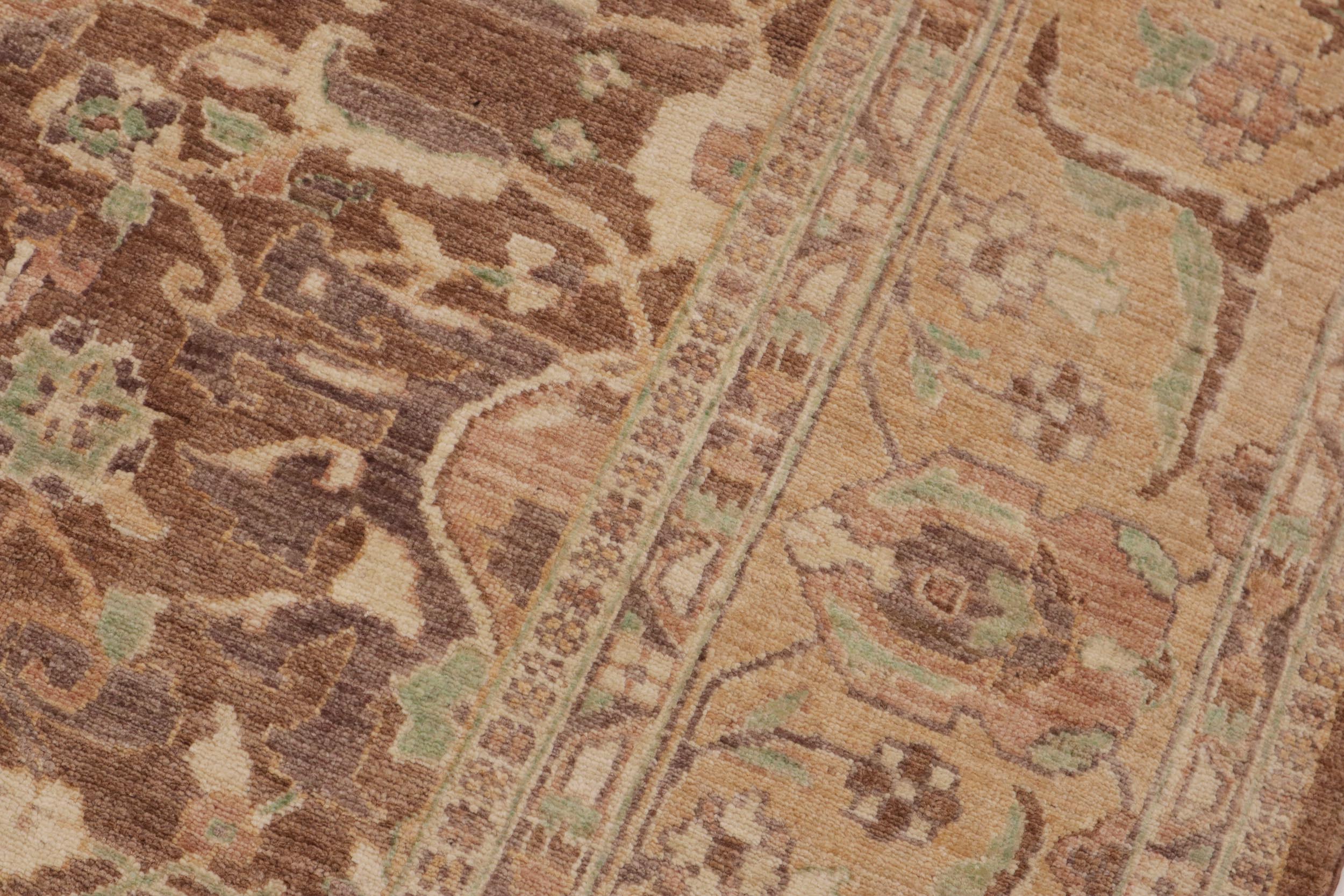 handmade Transitional Kafkaz Lt. Brown Gold Hand Knotted RECTANGLE 100% WOOL area rug 9' x 12'
