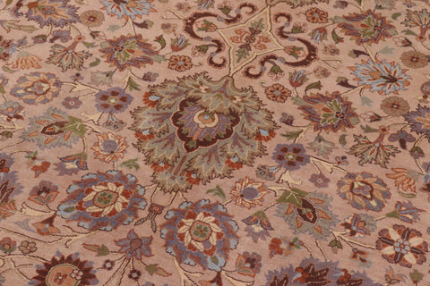 handmade Transitional Mehal Tan Lt. Green Hand Knotted RECTANGLE 100% WOOL area rug 9x12
