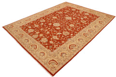 handmade Traditional Kafkaz Rust Beige Hand Knotted RECTANGLE 100% WOOL area rug 9 x 13