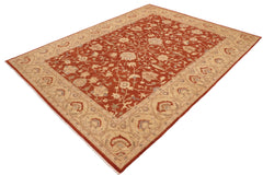 handmade Traditional Kafkaz Rust Beige Hand Knotted RECTANGLE 100% WOOL area rug 9x13