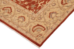 handmade Traditional Kafkaz Rust Beige Hand Knotted RECTANGLE 100% WOOL area rug 9x13