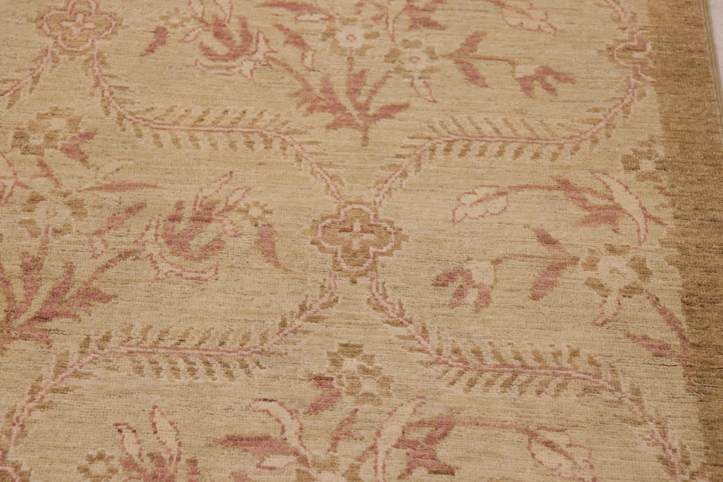 handmade Modern Kafkaz Tan Lt. Brown Hand Knotted RECTANGLE 100% WOOL area rug 9' x 12'