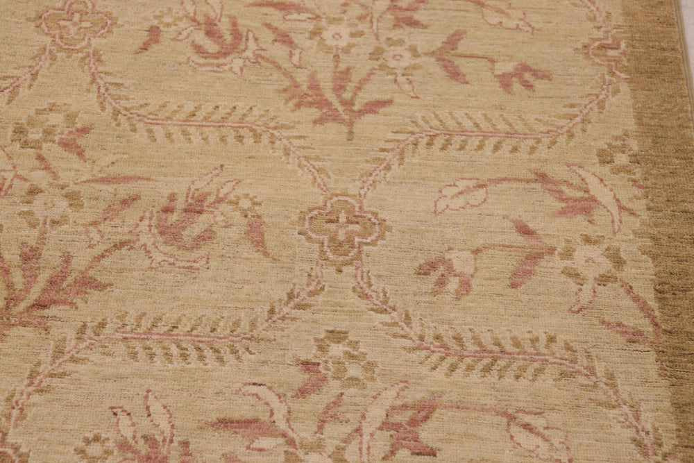 handmade Modern Kafkaz Tan Lt. Brown Hand Knotted RECTANGLE 100% WOOL area rug 9' x 12'