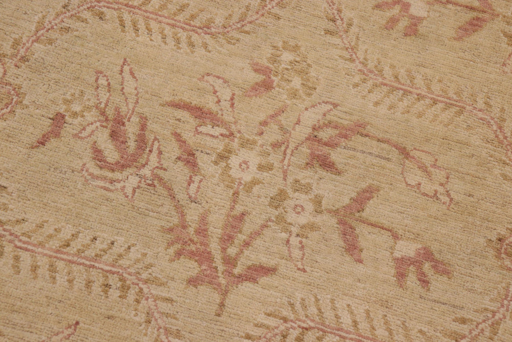handmade Modern Kafkaz Tan Lt. Brown Hand Knotted RECTANGLE 100% WOOL area rug 9' x 12'