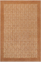 handmade Transitional Kafkaz Beige Brown Hand Knotted RECTANGLE 100% WOOL area rug 9 x 12