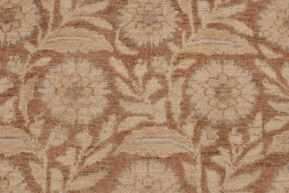 handmade Modern Kafkaz Beige Brown Hand Knotted RECTANGLE 100% WOOL area rug 9' x 12'