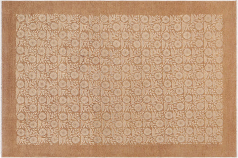 Chic Ziegler Yukiko Beige/Brown Wool Rug - 9'1'' x 12'4''
