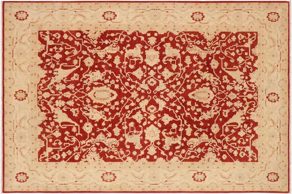 handmade Traditional Kafkaz Rust Beige Hand Knotted RECTANGLE 100% WOOL area rug 9x12
