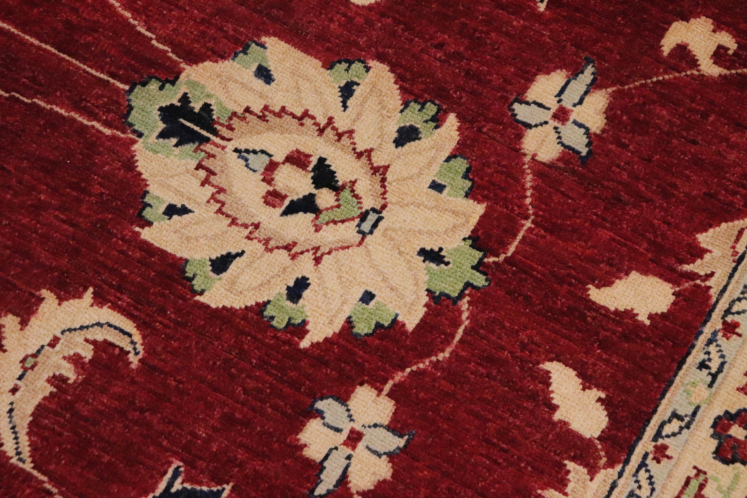 handmade Traditional Kafkaz Red Blue Hand Knotted RECTANGLE 100% WOOL area rug 9x12