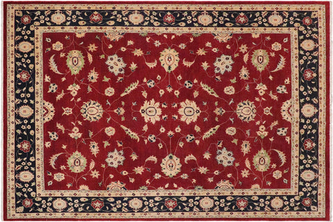 handmade Traditional Kafkaz Red Blue Hand Knotted RECTANGLE 100% WOOL area rug 9x12