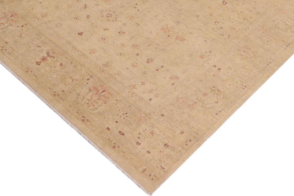 handmade Traditional Kafkaz Beige Tan Hand Knotted RECTANGLE 100% WOOL area rug 9x12