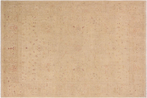 Chic Ziegler Temeka Beige/Tan Hand Knotted Wool Rug - 9'0'' x 11'11''