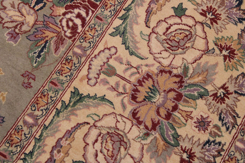 handmade Transitional Regular Lt. Green Tan Hand Knotted RECTANGLE 100% WOOL area rug 9x12