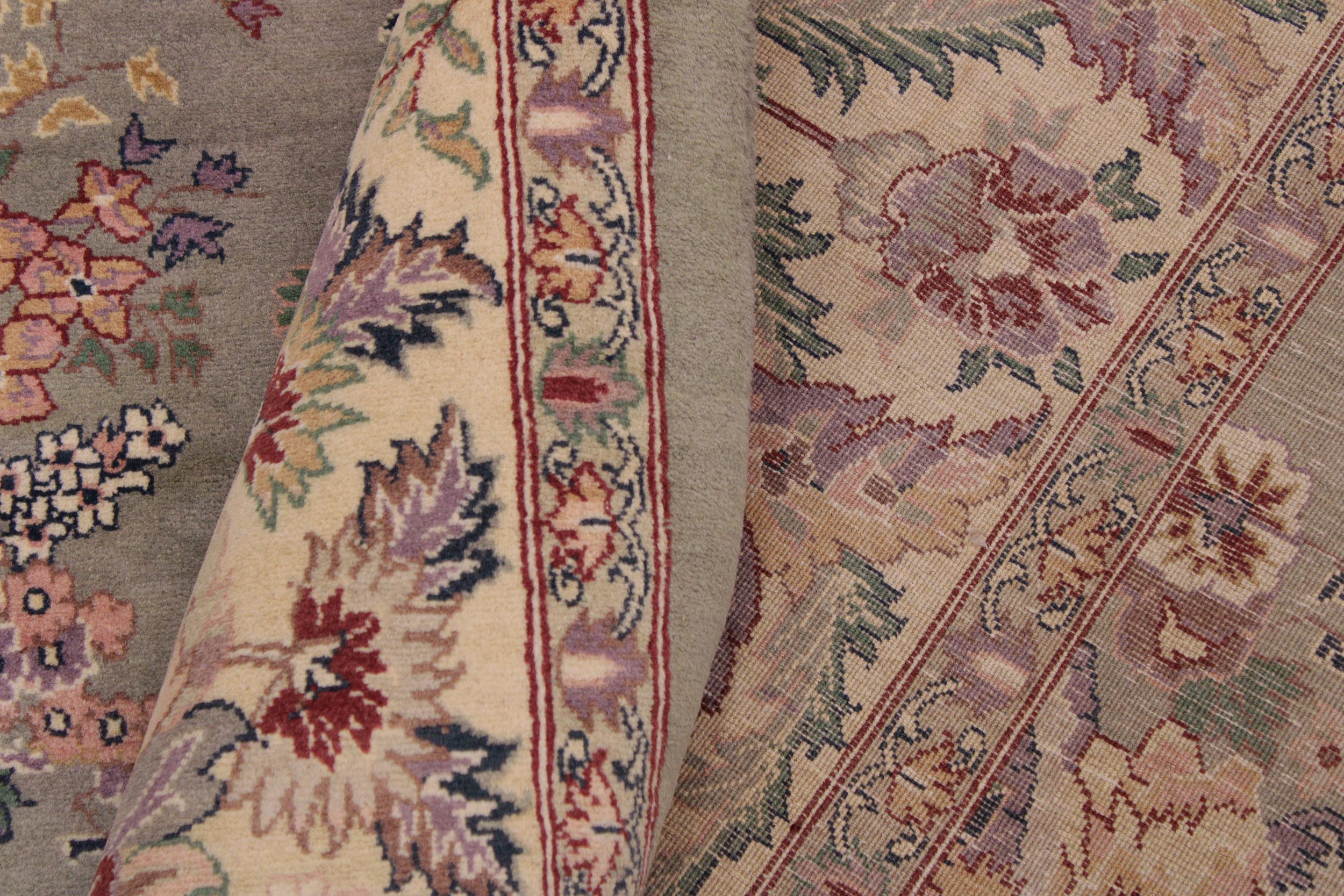 handmade Transitional Regular Lt. Green Tan Hand Knotted RECTANGLE 100% WOOL area rug 9x12