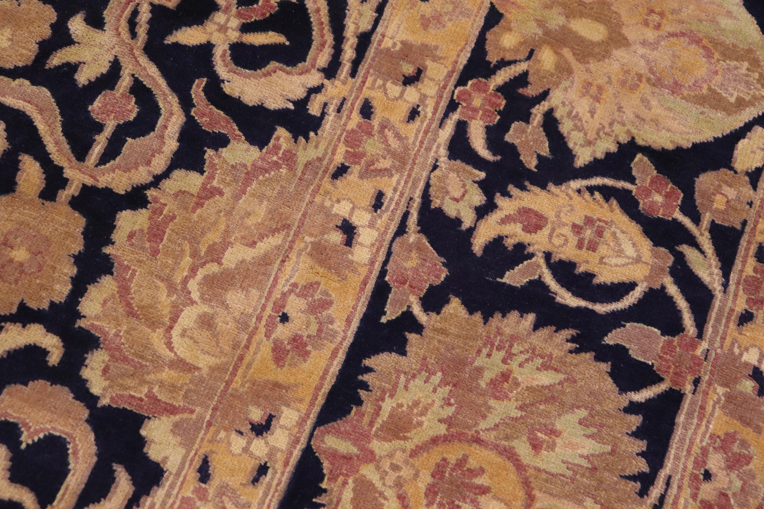 handmade Traditional Kafkaz Blue Green Hand Knotted RECTANGLE 100% WOOL area rug 9x13
