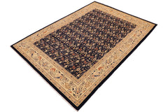 handmade Transitional Kafkaz Blue Beige Hand Knotted RECTANGLE 100% WOOL area rug 9 x 12
