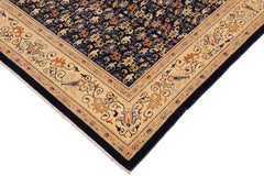 handmade Transitional Kafkaz Blue Beige Hand Knotted RECTANGLE 100% WOOL area rug 9 x 12