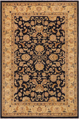 handmade Traditional Kafkaz Blue Tan Hand Knotted RECTANGLE 100% WOOL area rug 9 x 12