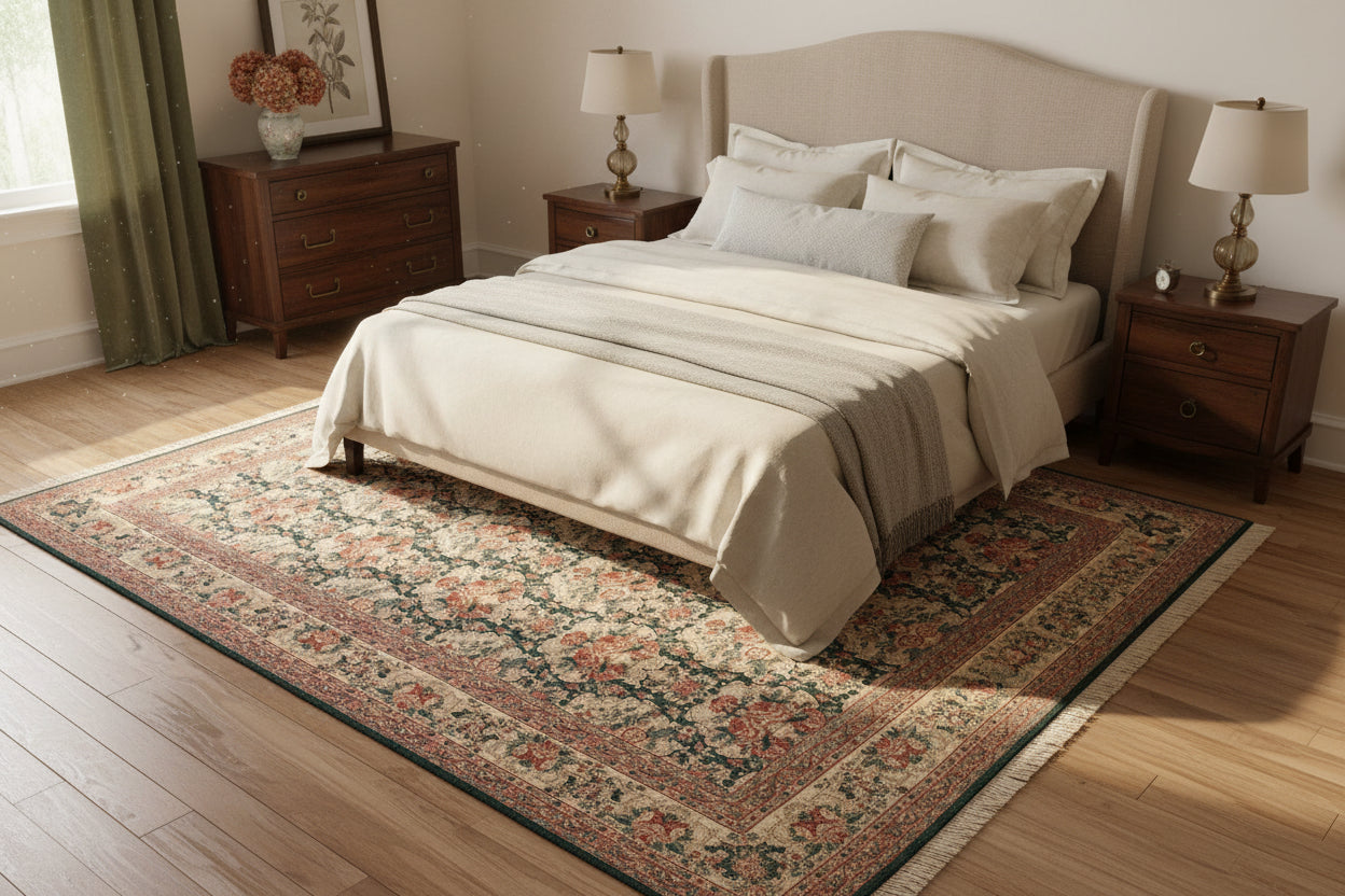 handmade Transitional Golden Green Beige Hand Knotted RECTANGLE 100% WOOL area rug 9x13