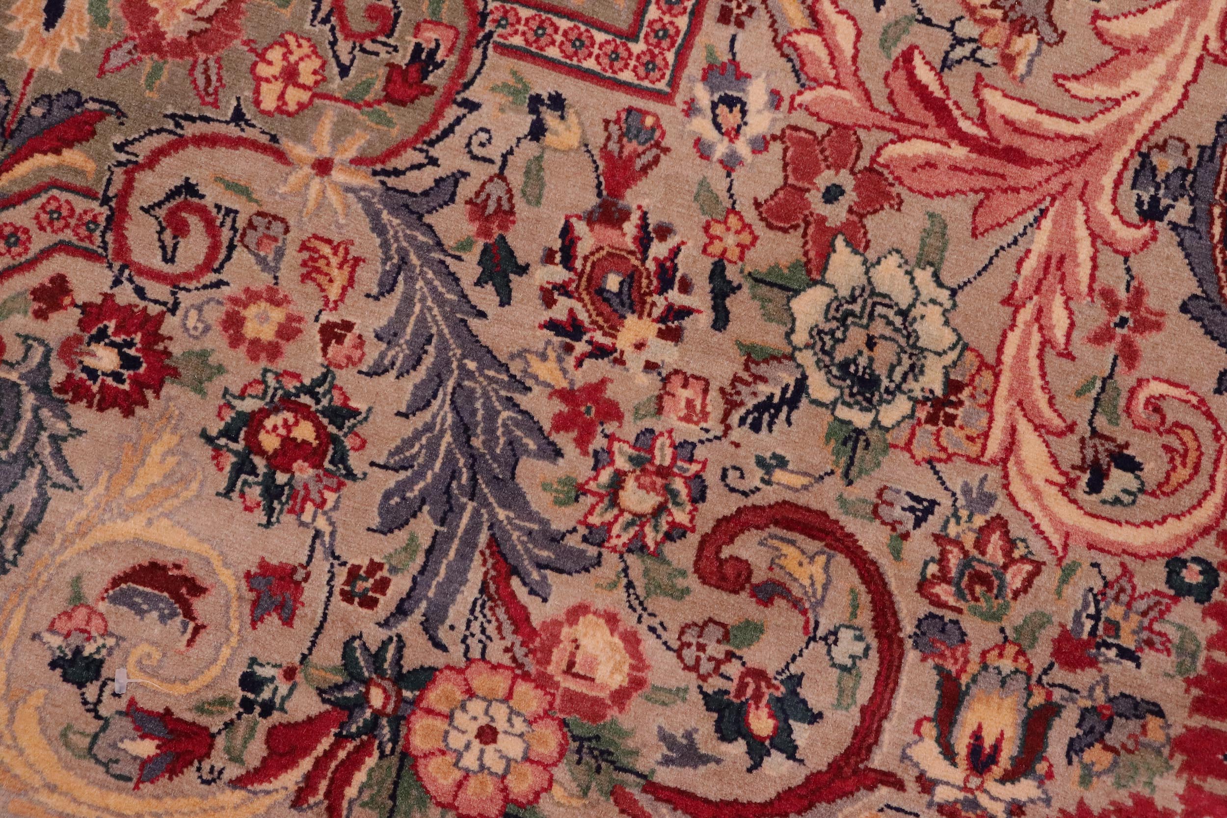 handmade Traditional Afridi Green Lt. Green Hand Knotted RECTANGLE 100% WOOL area rug 9x12